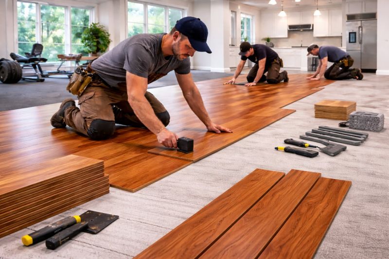 Cherry Floor Installation in Ball Ground, GA