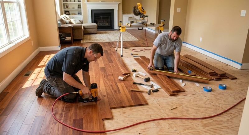 Cherry Floor Installation in Canton, GA