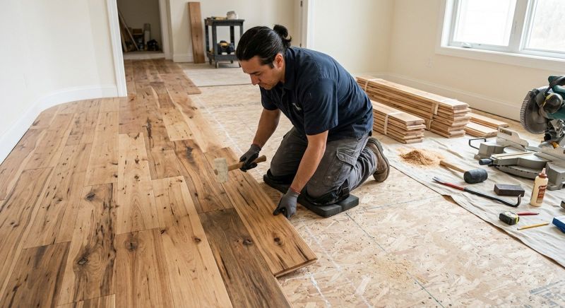 Hickory Floor Installation in Roswell, GA