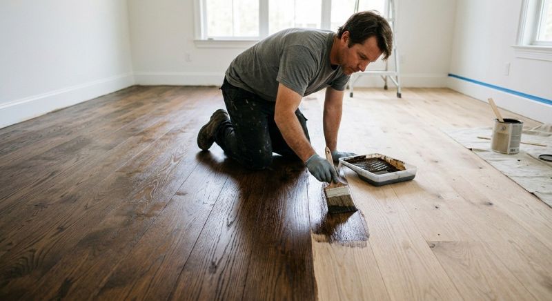 Oak Floor Staining in Roswell, GA