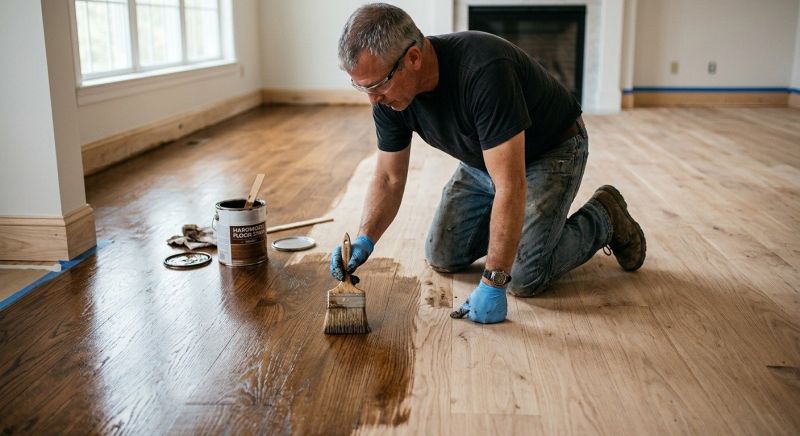 Oak Floor Staining in Roswell, GA