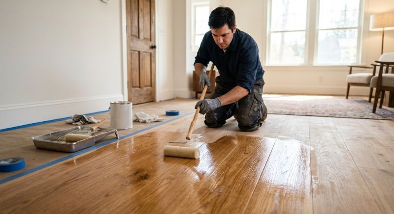 Oak Floor Varnishing in Roswell, GA
