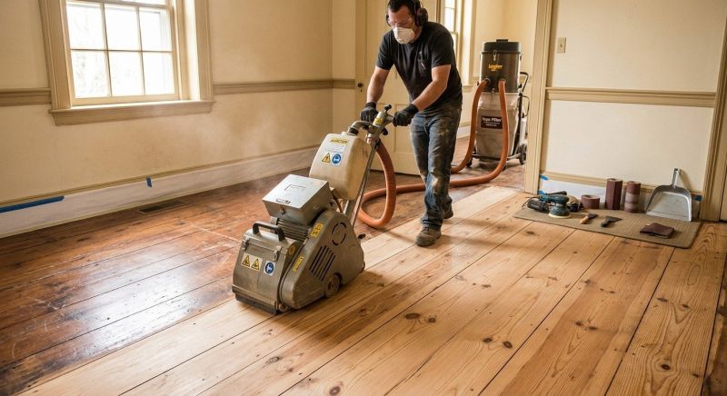 Pine Floor Refinishing in Roswell, GA