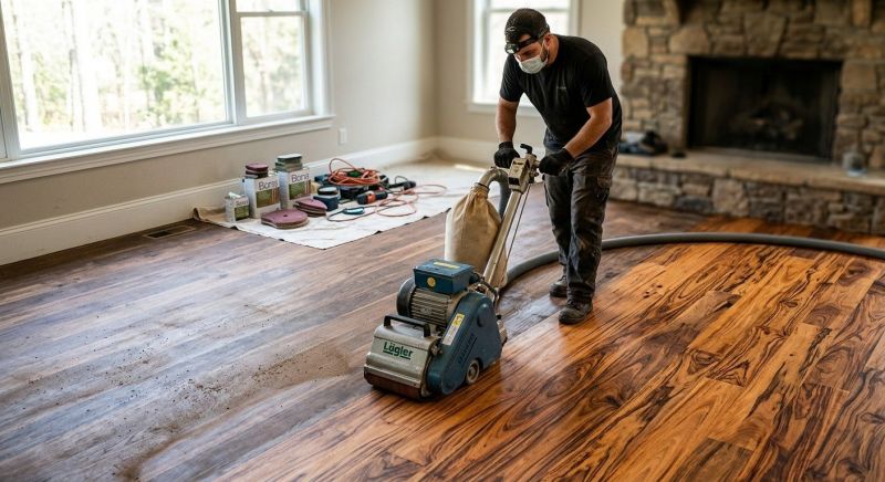 Tiger Wood Floor Refinishing in Roswell, GA
