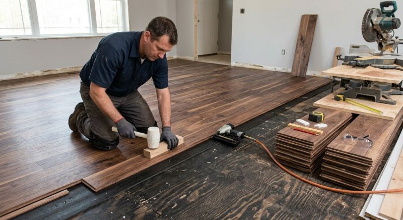 Walnut Flooring Installation in Roswell, GA