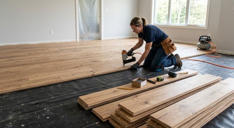 Wide Plank Floor Installation in Roswell, GA