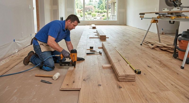 Wide Plank Floor Installation in Roswell, GA