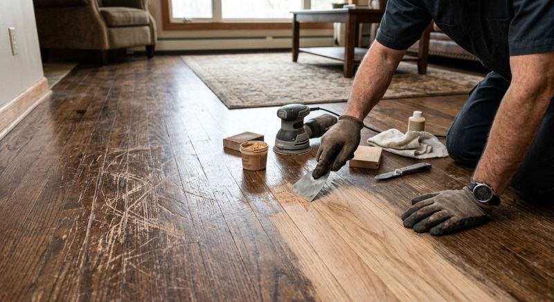 Wood Floor Scratch Repair in Canton, GA