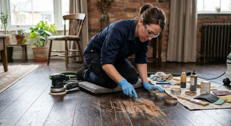 Wood Floor Scratch Repair in Gwinnett County, GA